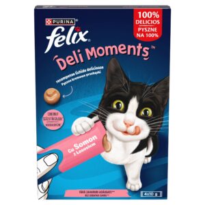 Felix Delimoments Pasta smakowa dla kotów łosoś 4x10g