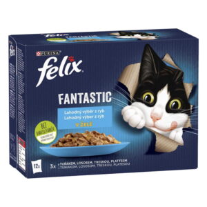 Felix Fantastic Karma dla kotów rybne smaki w galaretce 12 x 85 g