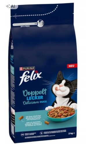 Felix podwójnie smaczka łosoś i ryba morska 2kg karma sucha