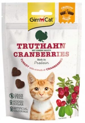 GimCat Crunchy Snack Indyk z żurawiną 50g