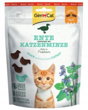 GimCat Crunchy Snacks Kaczka & Kocimiętka 140g chrupiący przysmak dla kota