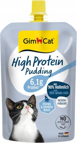 GimCat High Protein Pudding 100 g - Wysokobiałkowy Przysmak dla Kota