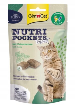 GimCat Nutri Pockets 60g Insekt+Kocimiętka