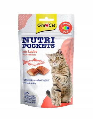 GIMCAT NUTRI POCKETS OMEGA 3&6 ŁOSOŚ 60G