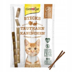 GimCat STICKS INDYK & KRÓLIK 4szt smakołyk dla kota
