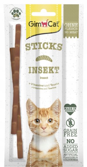 GimCat Sticks OWADY paluszki pałeczki dla kotów przysmak insekt 3x5g
