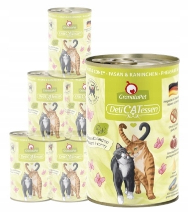 Granatapet DeliCatessen bażant i królik 6 x 400 g puszki dla kota bez zbóż Granatapet DeliCatessen bażant i królik 6 x 400 g puszki dla kota bez zbóż