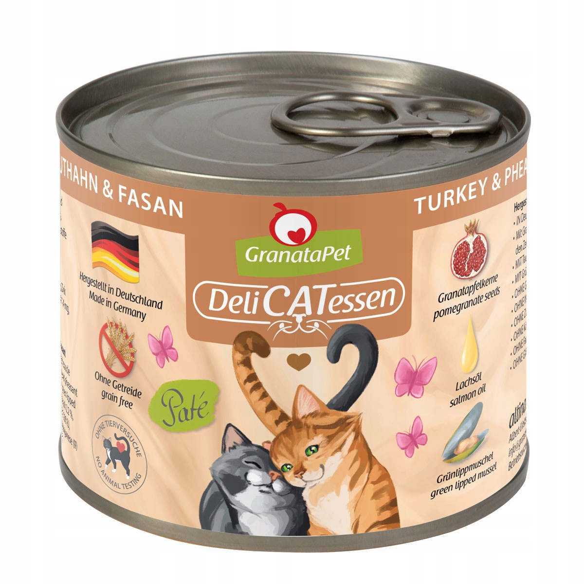 Granatapet DeliCatessen Indyk i bażant 200 g puszki dla kota bez zbóż Granatapet DeliCatessen Indyk i bażant 200 g puszki dla kota bez zbóż