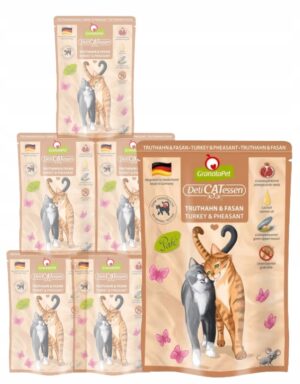 Granatapet DeliCatessen indyk i bażant 6 x 85 g saszetki dla kota bez zbóż
