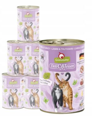 Granatapet DeliCatessen Jagnięcina i indyk 6 x 400 g puszki dla kota