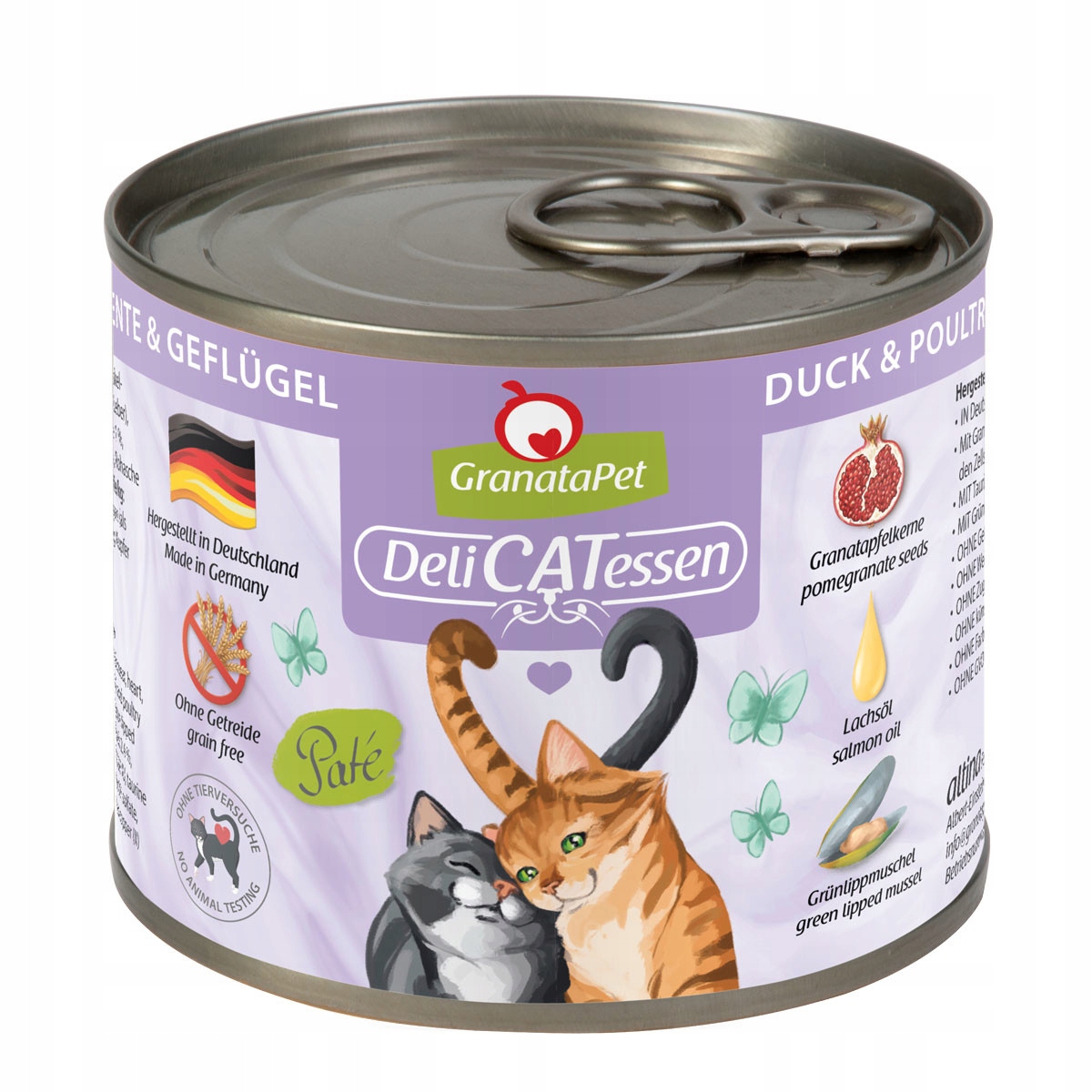 Granatapet DeliCatessen Kaczka z drobiem 6 x 200 g puszki dla kota bez zbóż
