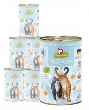 Granatapet DeliCatessen łosoś i indyk 6 x 400 g puszki dla kota bez zbóż