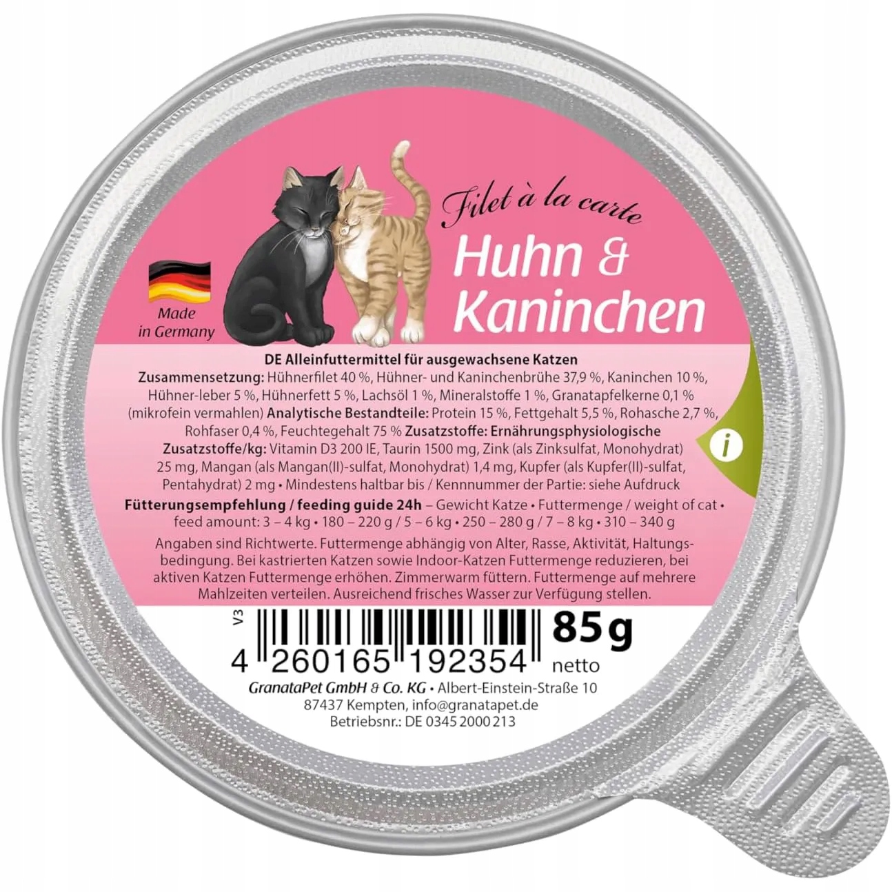 GranataPet Filet à la carte fileciki kurczak i królik 6 x 85g