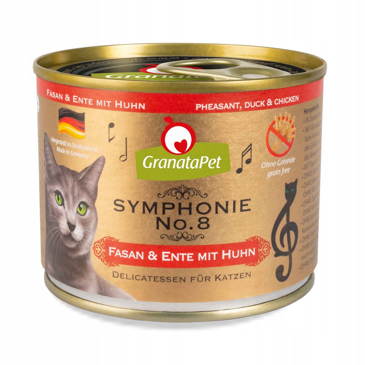 GranataPet Symphonie No.8 bażant kaczka z kurczakiem 200 g puszki dla kota GranataPet Symphonie No.8 bażant kaczka z kurczakiem 200 g puszki dla kota