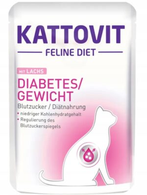 KATTOVIT Diabetes łosoś 85g dla kotów z cukrzycą