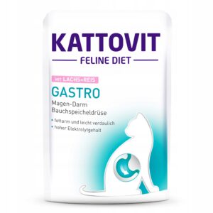 KATTOVIT GASTRO ŁOSOŚ RYŻ kot saszetka 85g układ pokarmowy