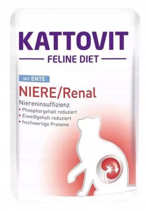 KATTOVIT RENAL karma mokra dla kotów z problemami nerkowymi z kaczką 85g