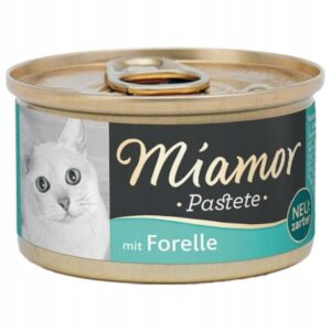 MIAMOR PASTETE PASZTET DLA KOTA PSTRĄG puszka 85g