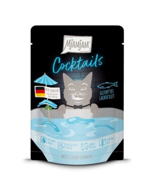 Mjamjam Coctails szarpany łosoś zupka dla kota 40g