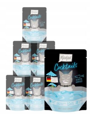 Mjamjam Coctails szarpany łosoś zupka dla kota 6 x 40g