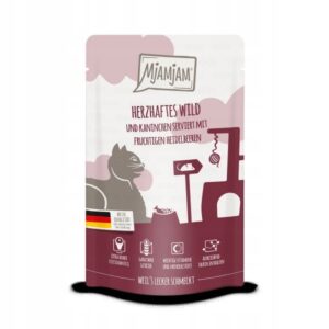 MJAMJAM Dziczyzna z królikiem i borówkami 125g saszeta