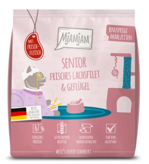 Mjamjam karma sucha łosoś z drobiem SENIOR 300g