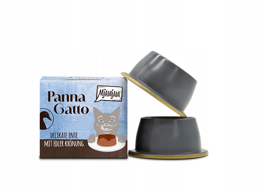 Mjamjam Panna Gatto delikatna kaczka oblany sosem kocia Panna Cotta 2 x 80g Mjamjam Panna Gatto delikatna kaczka oblany sosem kocia Panna Cotta 2 x 80g