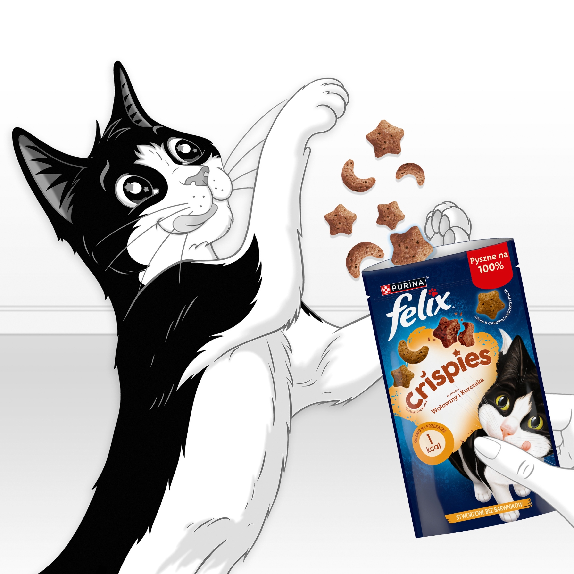Przysmak FELIX CRISPIES wołowina kurczak 45 g