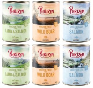 Purizon Mix smaków 6 x 400 g bez zbóż