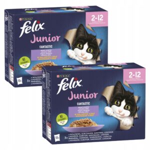 Zestaw Felix Junior 4 smaki 24 x 85 g Nowa Receptura