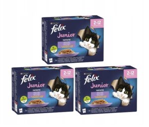 Zestaw Felix Junior 4 smaki 36x85 g Nowa Receptura