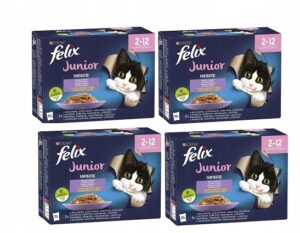 Zestaw Felix Junior 4 smaki 48 x 85 g Nowa Receptura